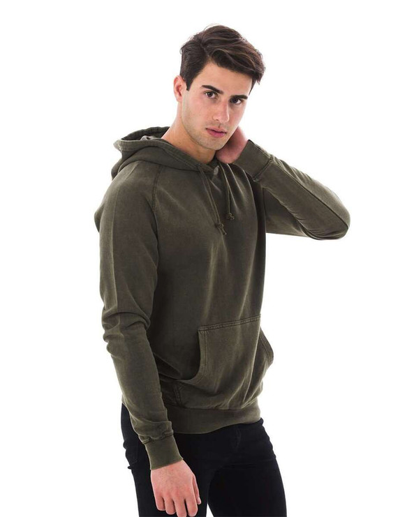 Lane Seven LST004 - Vintage Raglan Hooded Sweatshirt