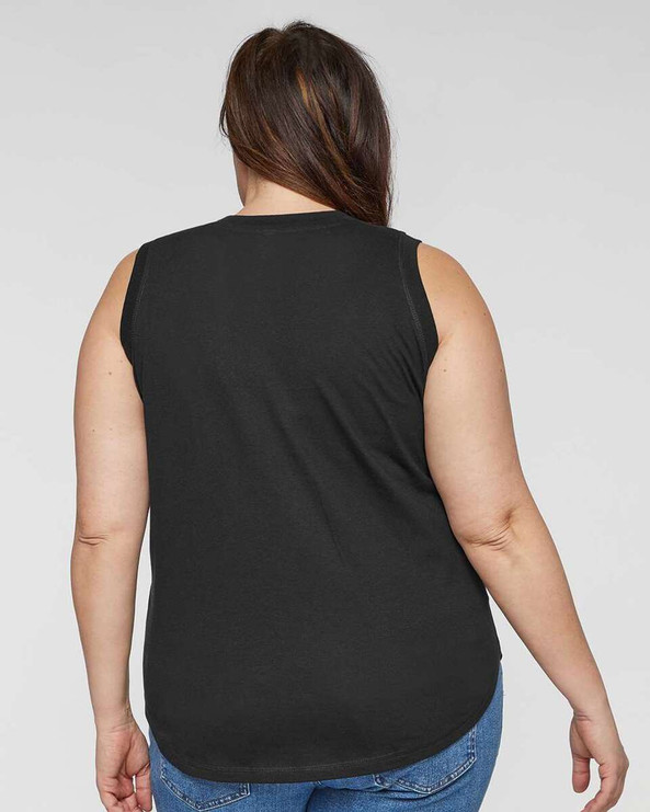 LAT 3892 - Women's Curvy Relaxed Fine Jersey Tank