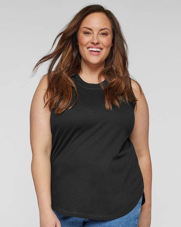 LAT 3892 - Women's Curvy Relaxed Fine Jersey Tank