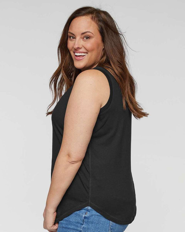 LAT 3892 - Women's Curvy Relaxed Fine Jersey Tank