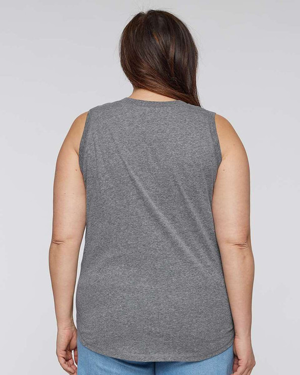 LAT 3892 - Women's Curvy Relaxed Fine Jersey Tank