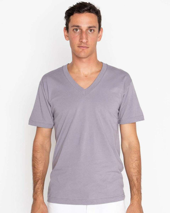 Los Angeles Apparel 24056 - USA-Made Fine Jersey V-Neck T-Shirt