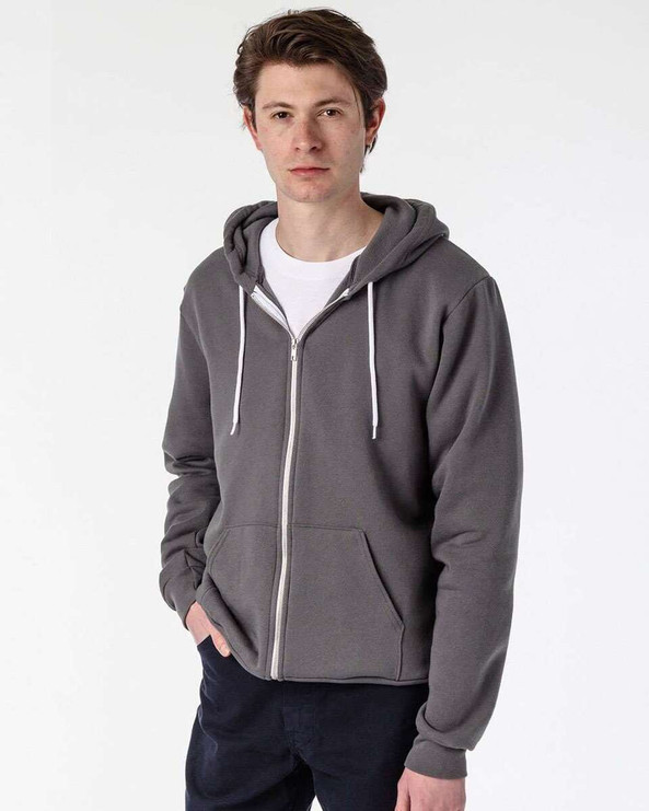Los Angeles Apparel F97 - USA-Made Flex Fleece Full-Zip Hooded Sweatshirt