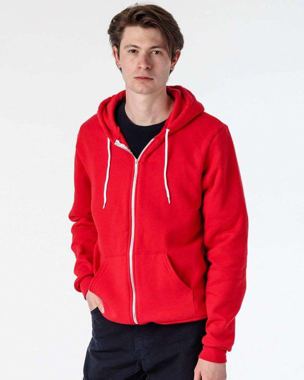 Los Angeles Apparel F97 - Sudadera con capucha y cremallera completa de forro polar Flex, fabricada en EE.UU.