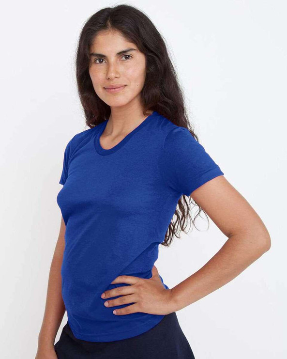 Los Angeles Apparel FF3001 - Camiseta USA-Made 50/50 para mujer