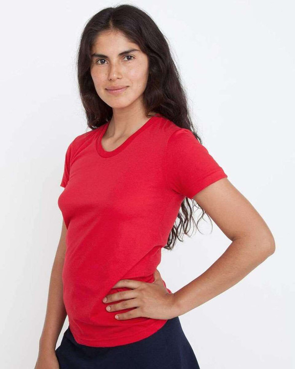 Los Angeles Apparel FF3001 - Camiseta USA-Made 50/50 para mujer