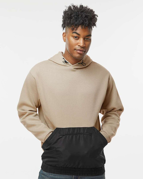 MV Sport 23112 - Mixed Media Hooded Sweatshirt