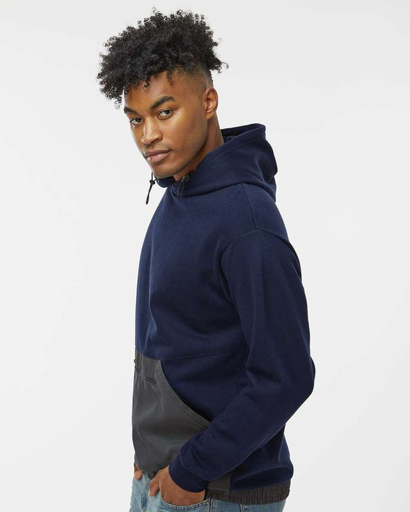 MV Sport 23112 - Mixed Media Hooded Sweatshirt
