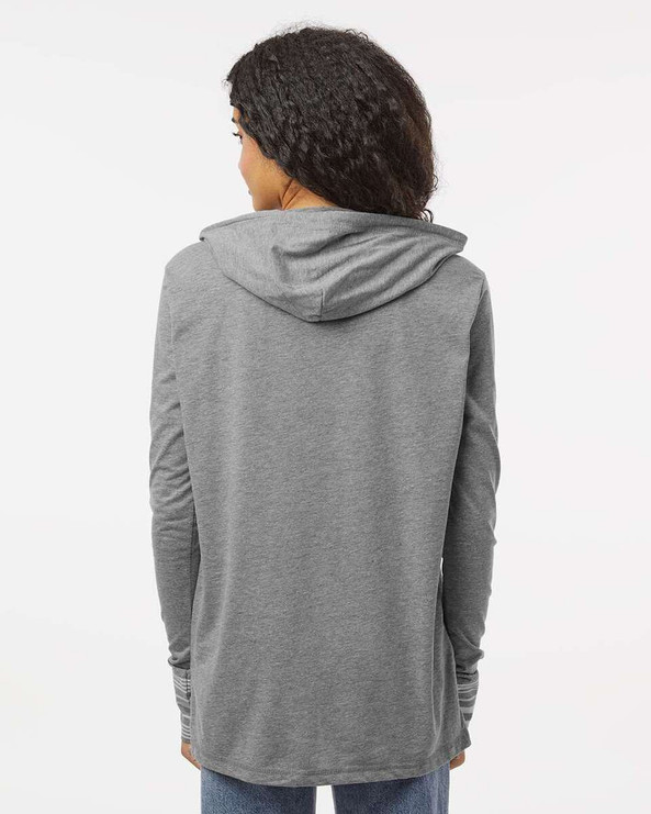 MV Sport W19439 - Women's Heathered Jersey Hooded Tunic