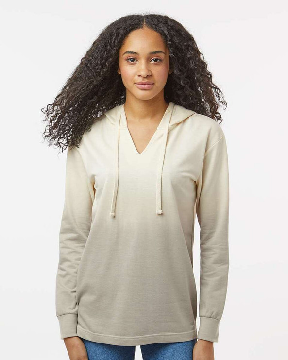 MV Sport W20185 - Women's French Terry Ombré Hooded Sweatshirt