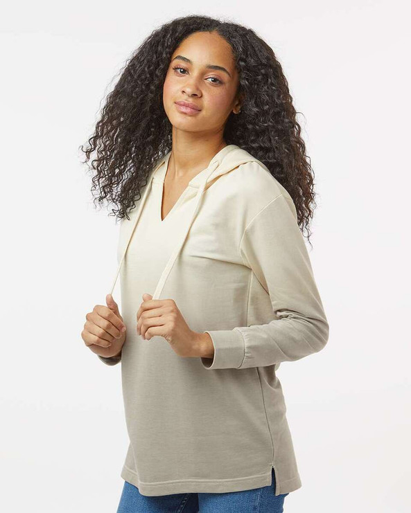 MV Sport W20185 - Women's French Terry Ombré Hooded Sweatshirt