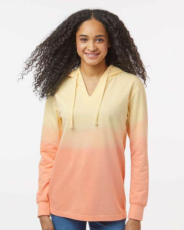MV Sport W20185 - Sudadera con capucha French Terry Ombré de mujer