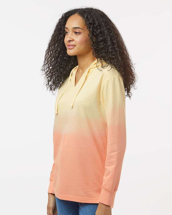 MV Sport W20185 - Sudadera con capucha French Terry Ombré de mujer