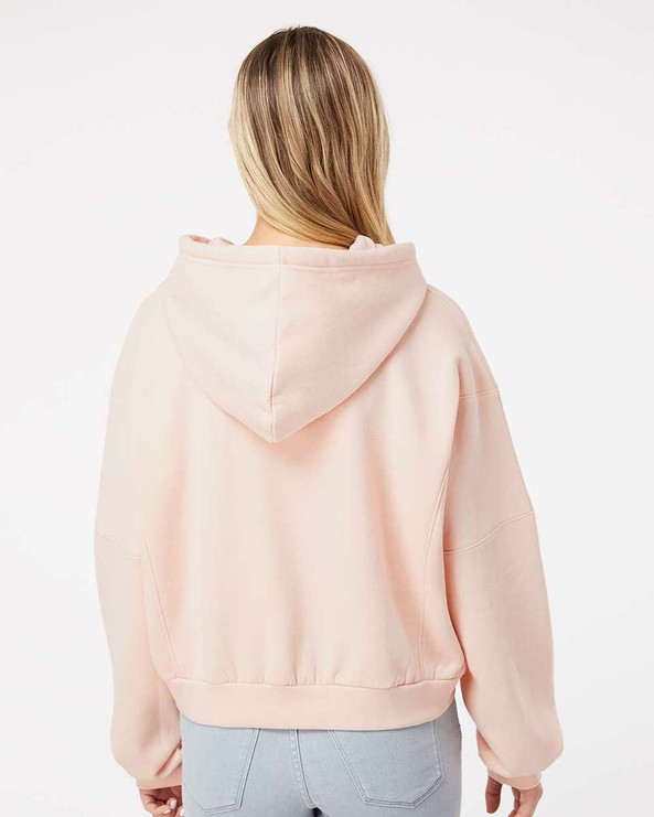 MV Sport W21751 - Women's Sueded Fleece Crop Hooded Sweatshirt