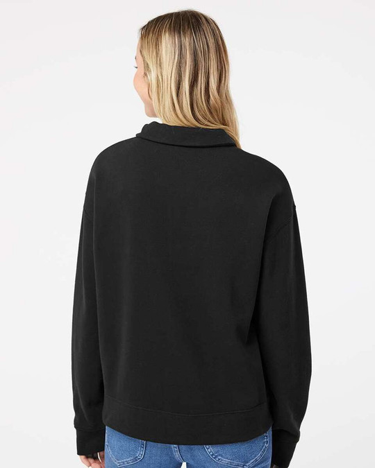 MV Sport W22713 - Sudadera con cremallera y 1/4 de forro polar afelpado, mujer