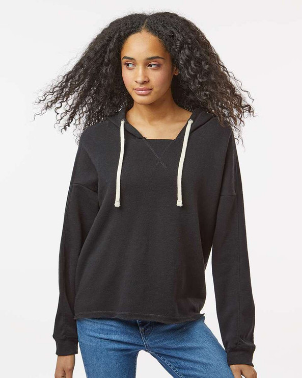 MV Sport W23101 - Women's Angel Fleece Crop Hooded Sweatshirt