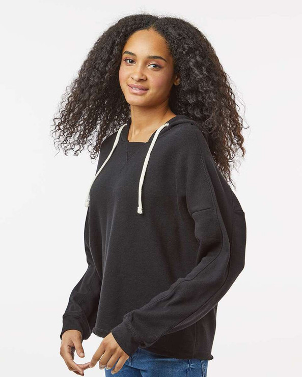 MV Sport W23101 - Women's Angel Fleece Crop Hooded Sweatshirt