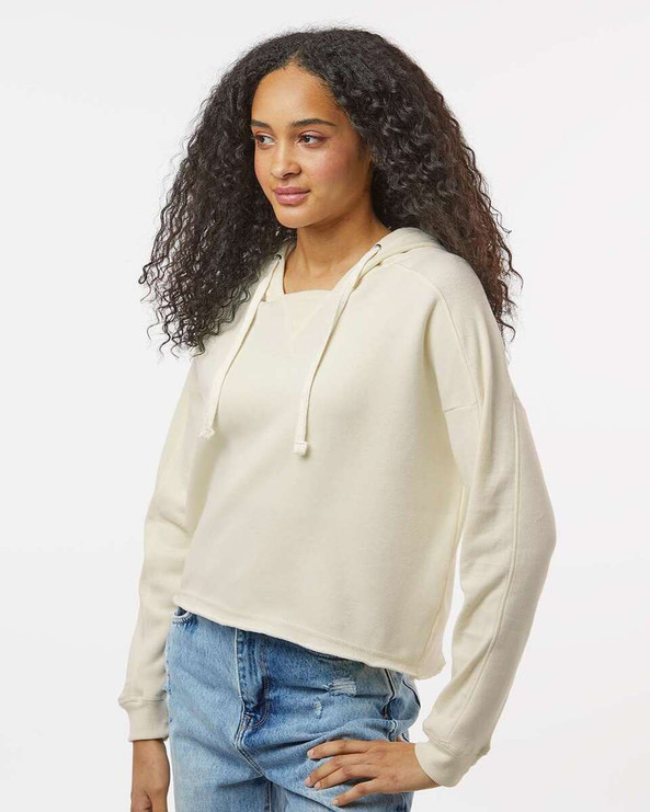 MV Sport W23101 - Sudadera con capucha Angel Fleece Crop de mujer