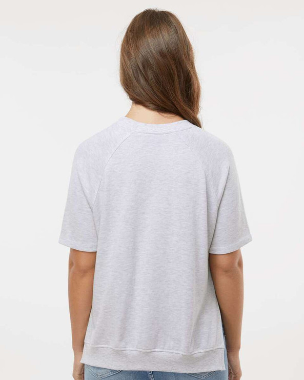 MV Sport W23711 - Women's French Terry Short Sleeve Crewneck Pullover