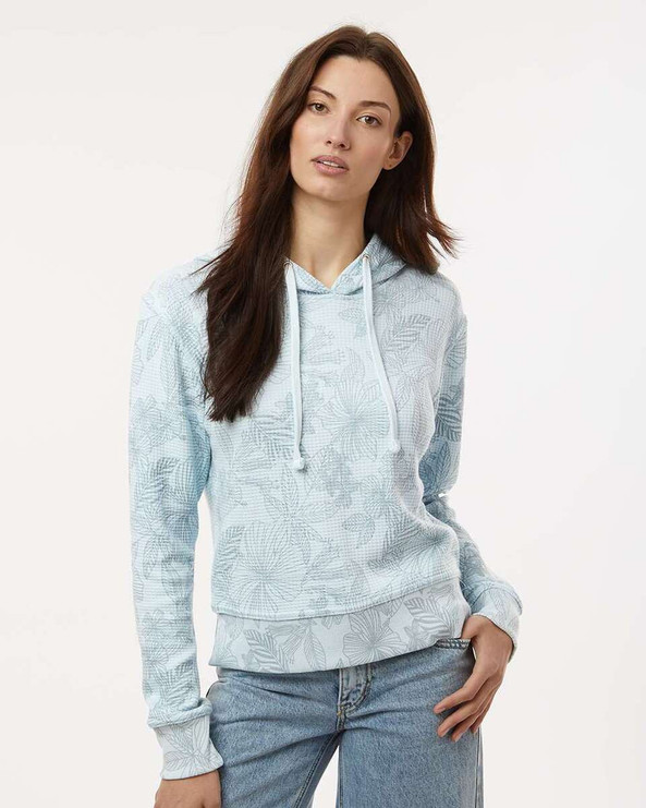 MV Sport W24105 - Women's Maddie Floral Print Hooded Sweatshirt