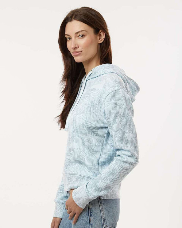 MV Sport W24105 - Women's Maddie Floral Print Hooded Sweatshirt