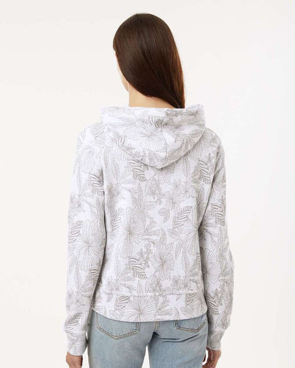 MV Sport W24105 - Women's Maddie Floral Print Hooded Sweatshirt