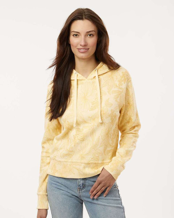 MV Sport W24105 - Women's Maddie Floral Print Hooded Sweatshirt
