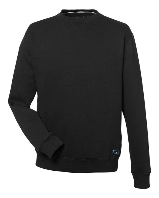 Nautica N17175 - Sudadera de forro polar con cuello redondo Anchor