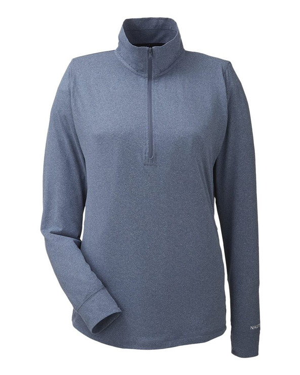 Nautica N17925 - Jersey Saltwater Quarter-Zip para mujer