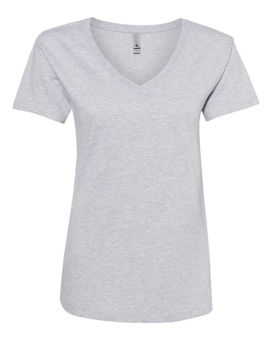 Next Level 3940 - Camiseta de cuello en V de algodón para mujer