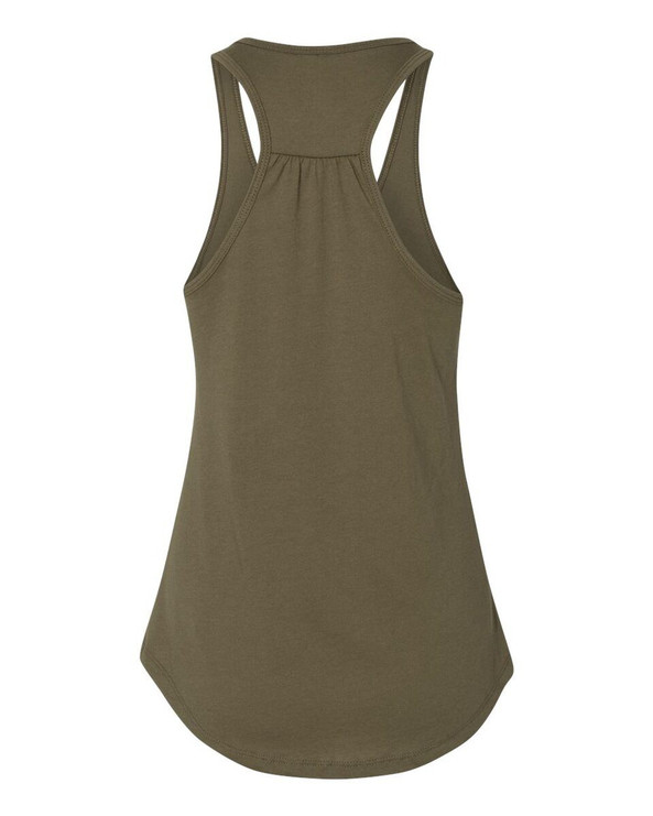 Next Level 6338 - Camiseta de tirantes fruncida con espalda cruzada para mujer