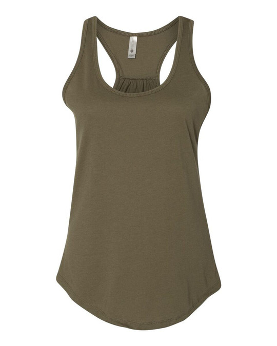 Next Level 6338 - Camiseta de tirantes fruncida con espalda cruzada para mujer