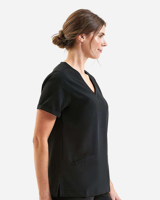 Onna NN310 - Blusa médica elástica con cuello en V Invincible, mujer