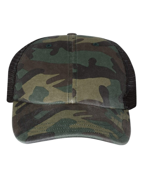 Richardson 111P - Gorra Trucker estampada lavada en prenda