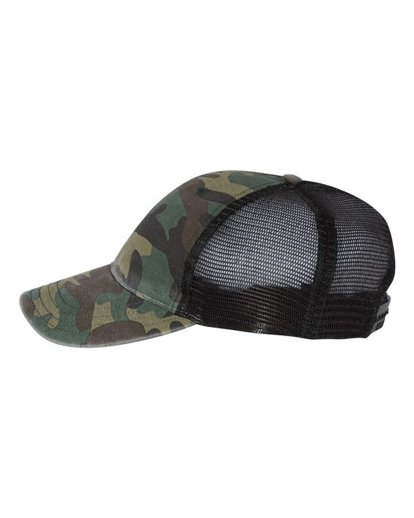 Richardson 111P - Gorra Trucker estampada lavada en prenda