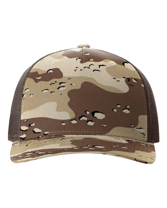 Richardson 112PFP - Gorra de cinco paneles con estampado