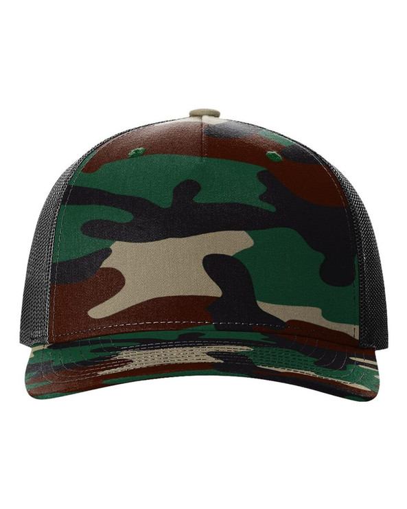Richardson 112PFP - Gorra de cinco paneles con estampado