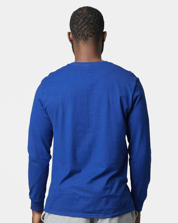 Russell Athletic 600LRUS - Camiseta de manga larga de hilado de anillos peinado
