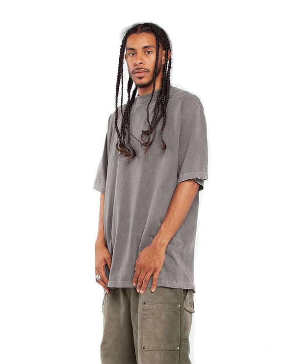Shaka Wear SHGD - Camiseta de cuello redondo teñida en prenda