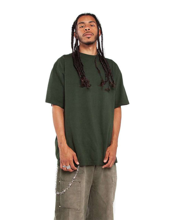 Shaka Wear SHGD - Camiseta de cuello redondo teñida en prenda