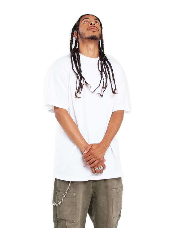 Shaka Wear SHGD - Camiseta de cuello redondo teñida en prenda