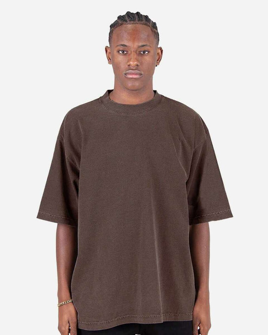 Shaka Wear SHGDD - Camiseta con hombros caídos teñida en prenda