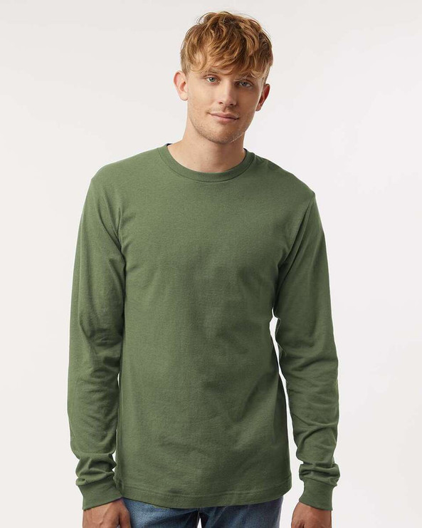 Tultex 202LS - Camiseta de manga larga de punto fino