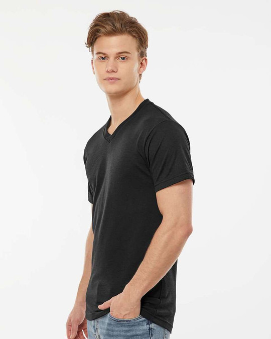 Tultex 207 - Camiseta de cuello en V Poly-Rich
