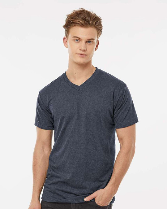 Tultex 207 - Camiseta de cuello en V Poly-Rich