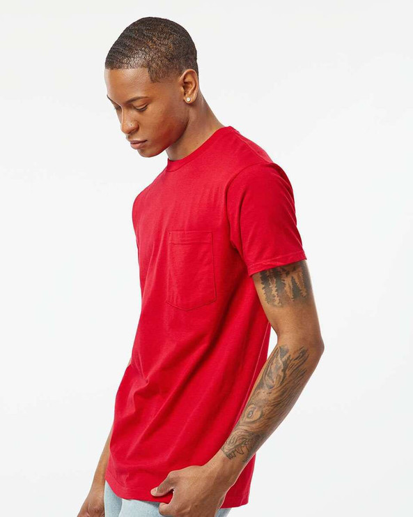 Tultex 293 - Camiseta de bolsillo de punto grueso