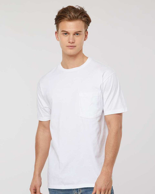 Tultex 293 - Camiseta de bolsillo de punto grueso
