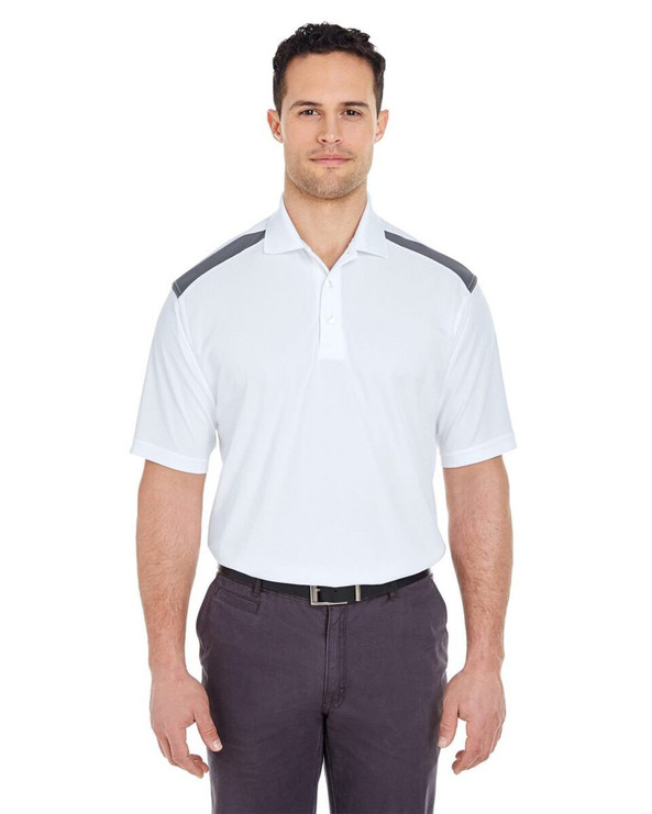 UltraClub 8215 - Unisex Cool & Dry Two-Tone Mesh Piqué Polo