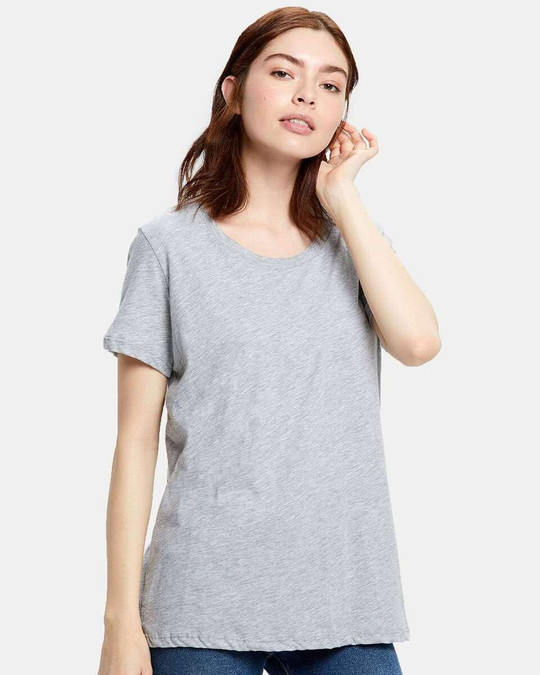 US Blanks US115 - Camiseta Boyfriend de corte holgado para mujer