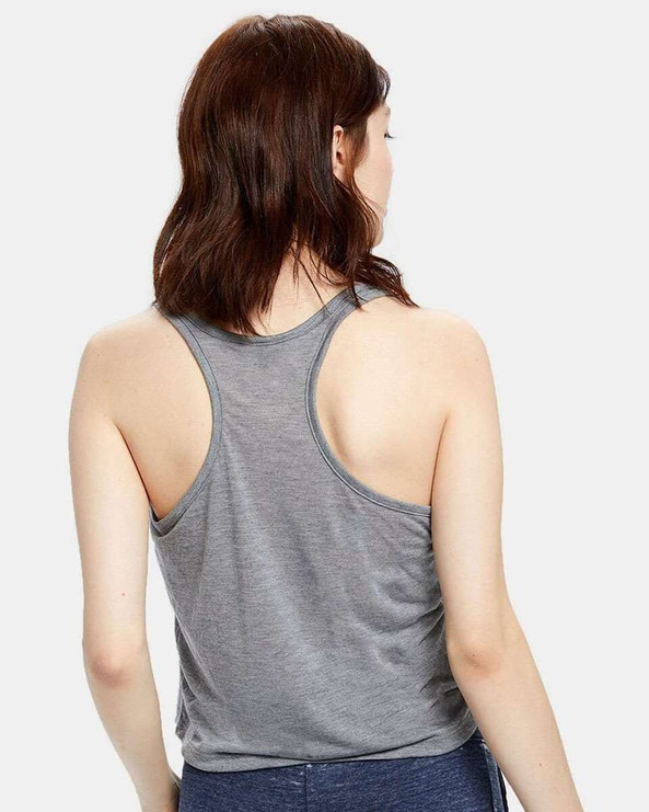US Blanks US510 - Camiseta de tirantes Sheer Cropped Racer para mujer